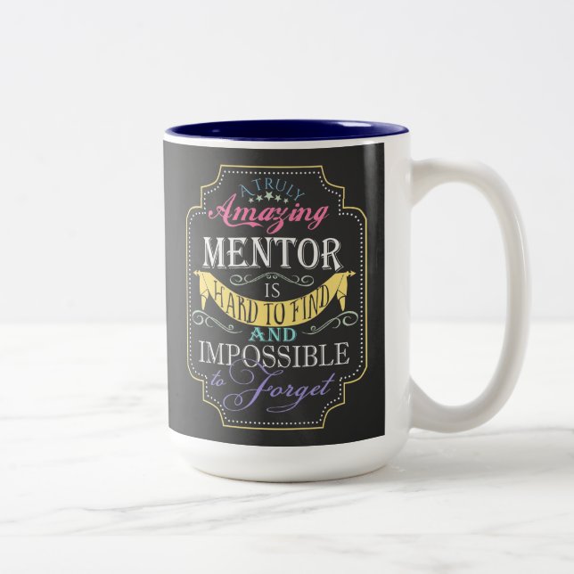 amazing personalise mentor Mug chalkboard sign (Right)