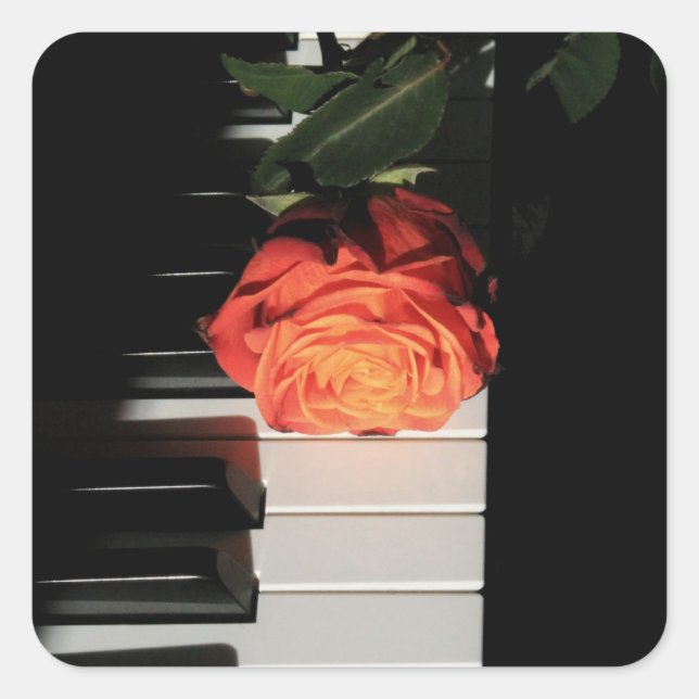 Amazing Piano Artwork Square Sticker (Front)