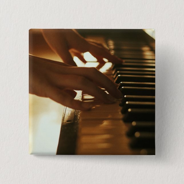 Amazing Piano Design 15 Cm Square Badge (Front)