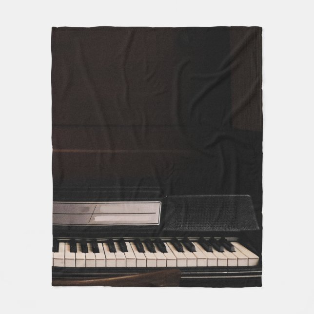 Amazing Piano Design Fleece Blanket (Front)