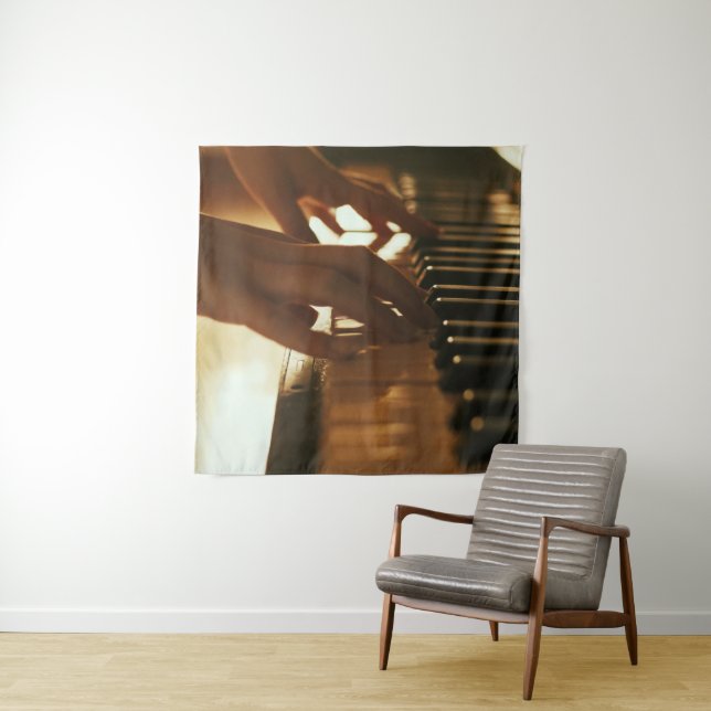 Amazing Piano Design Tapestry (In Situ)