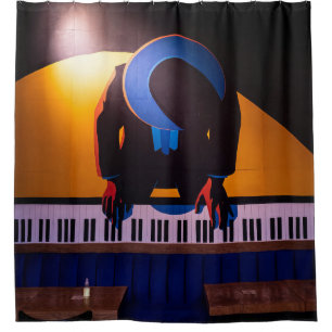 Amazing Piano Shower Curtain