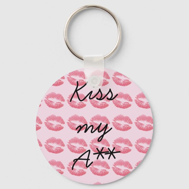 Amazing Pink Kisses Key Ring (Front)