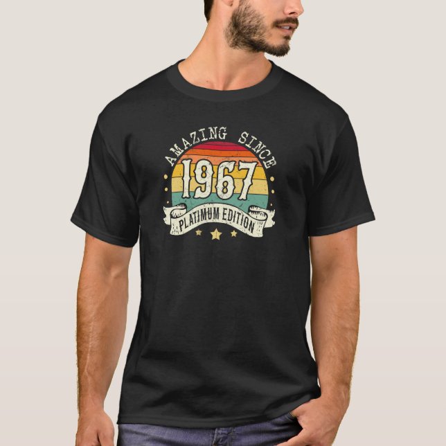 Amazing Platinum Edition Born In 1967 Birthday  T-Shirt (Front)