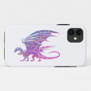 Amazing Purple Mosaic Dragon Case-Mate iPhone Case