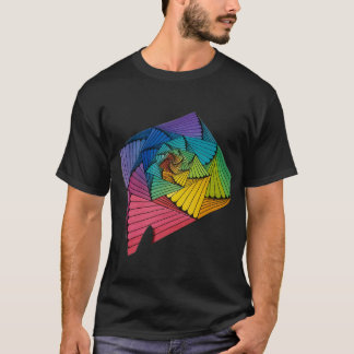 Amazing Rainbow Spiral Geometric Art Design 🌈 T-Shirt