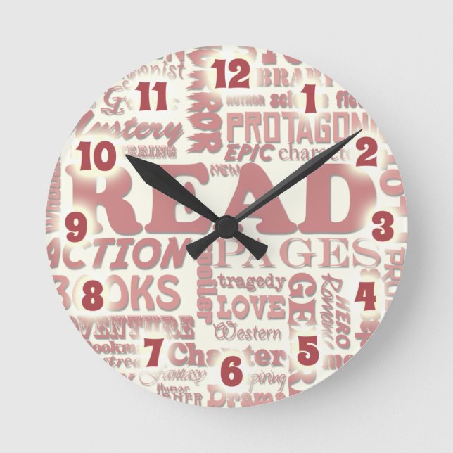 Amazing Reader Sayings Round Clock (Front)
