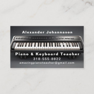 Amazing Realistic Piano Keyboard Business Card