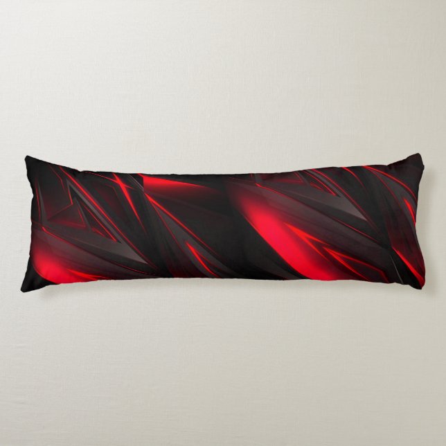 Amazing Red to the Point Abstract Design  Body Cushion (Front)