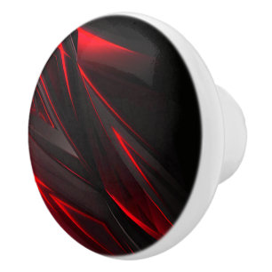 Amazing Red to the Point Abstract Design Ceramic Knob