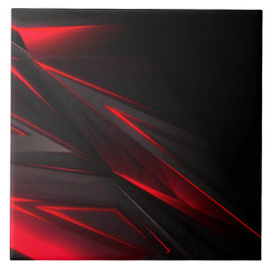 Amazing Red to the Point Abstract Design Tile