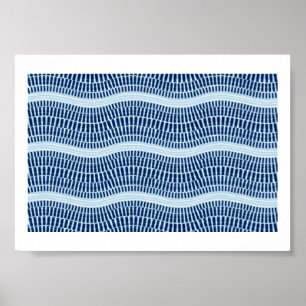 Amazing Rippling Blue Water Optical Illusion Poster
