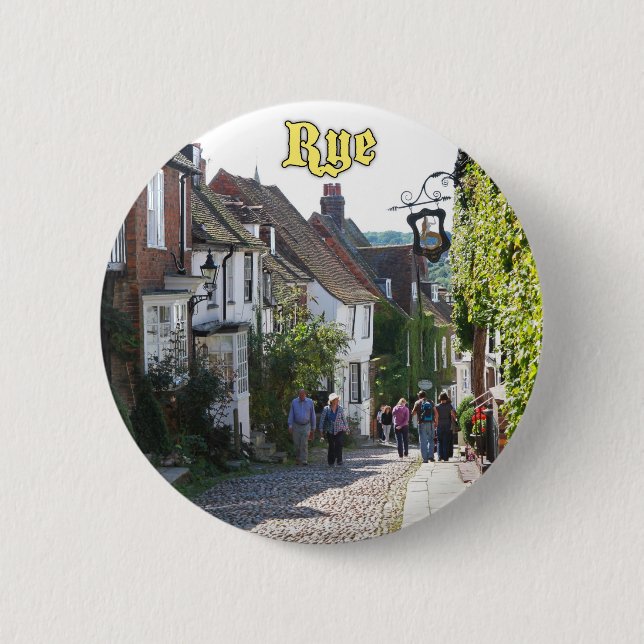 Amazing! Rye England 6 Cm Round Badge (Front)