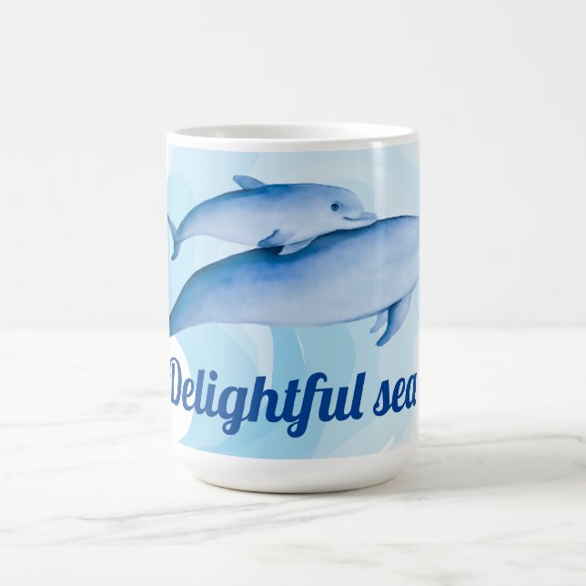Amazing sea with dolphins coffee mug (Center)