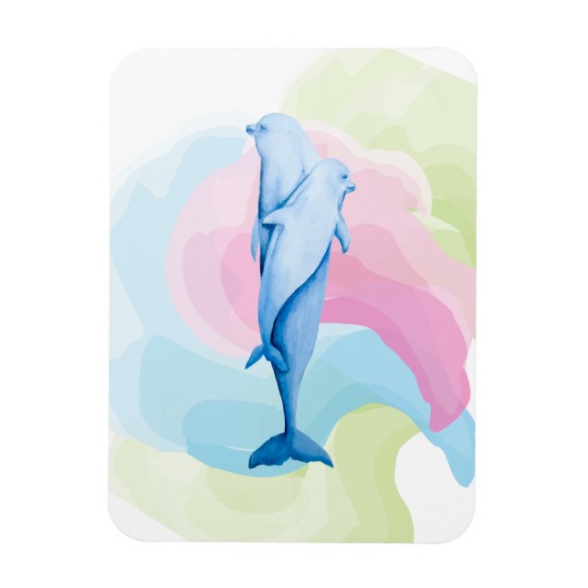 Amazing sea with dolphins magnet (Vertical)