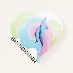 Amazing sea with dolphins notebook