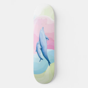 Amazing sea with dolphins skateboard