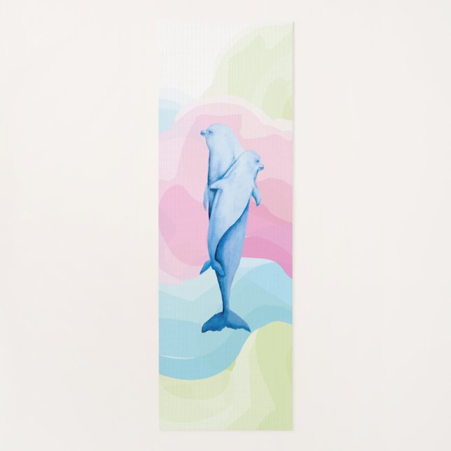 Amazing sea with dolphins yoga mat (Front)