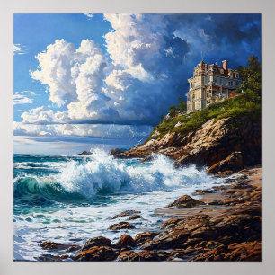 Amazing seascape painting poster