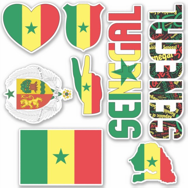 Amazing Senegal Shapes National Symbols (Front)