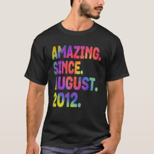 Amazing Since August 2012 11 Years Old 11th Birthd T-Shirt