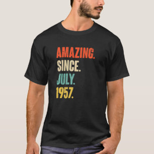 Amazing Since July 1957 65 Year Old 65th Birthda T-Shirt