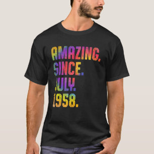 Amazing Since July 1958 65 Years Old 65th Birthday T-Shirt