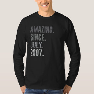 Amazing Since July 2007 15th Birthday Vintage 2007 T-Shirt
