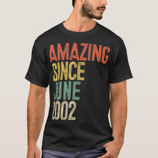 Amazing Since June 2002 19th Birthday 19 Year Old T-Shirt