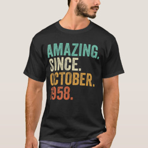 Amazing Since October 1958 64 Years Old 64th Birth T-Shirt