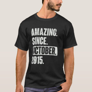 Amazing Since October 2015   7 Year Old 7th Birthd T-Shirt