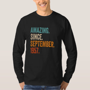 Amazing Since September 1957 66th Birthday T-Shirt