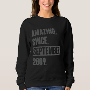 Amazing Since September 2009 13 Year Old 13th Birt Sweatshirt