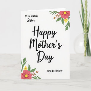 Amazing Sister Sweet Day Card