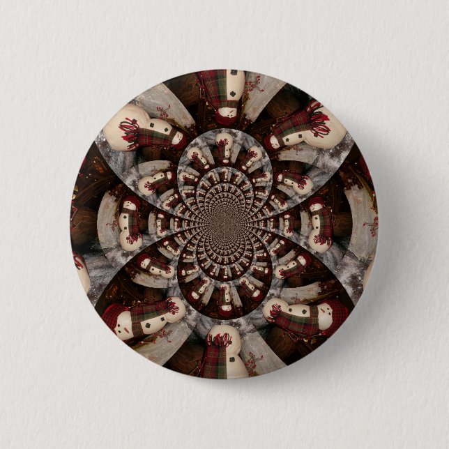 Amazing Snowman 6 Cm Round Badge (Front)