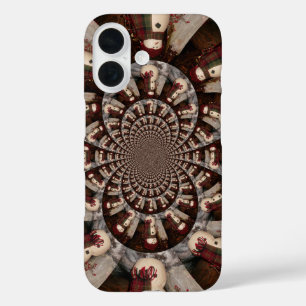 Amazing Snowman Kaleidoscope   Intricate Winter Ar iPhone 16 Case