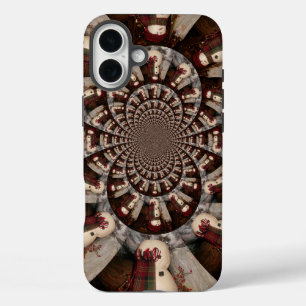 Amazing Snowman Kaleidoscope   Intricate Winter Ar iPhone 16 Plus Case