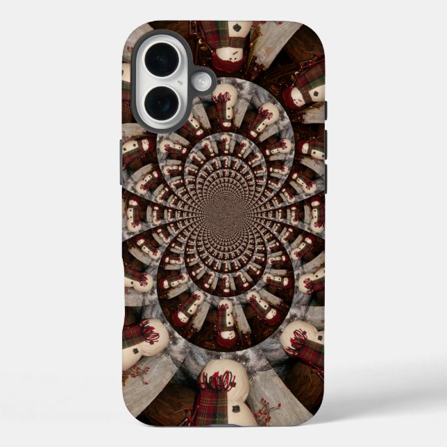 Amazing Snowman Kaleidoscope | Intricate Winter Ar Case-Mate iPhone Case (Back)