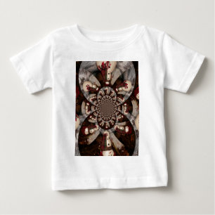 Amazing Snowman Kaleidoscope Pattern Art Design Baby T-Shirt