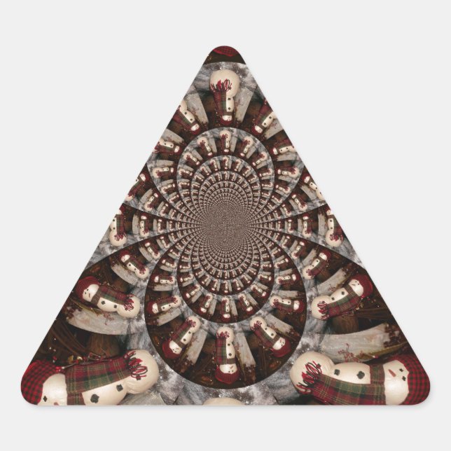 Amazing Snowman Triangle Sticker (Front)