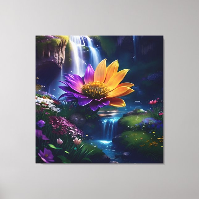 Amazing Splendour Waterfall Landscape 2 Canvas Print (Front)