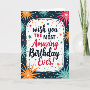 Amazing Starburst Birthday Card
