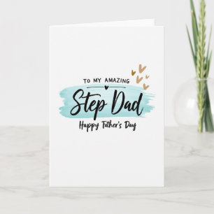 Amazing Step Dads Teal Art Card