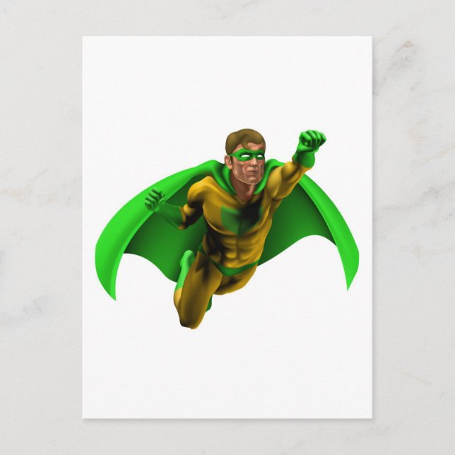 Amazing Superhero Illustration Postcard (Front)