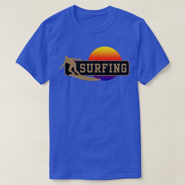 Amazing Surfing Sport Design T-Shirt (Design Front)