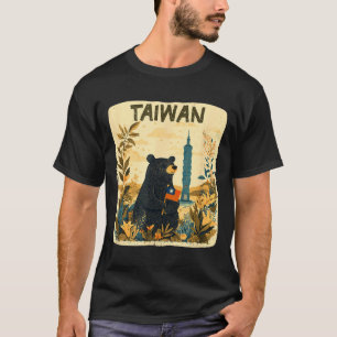 Amazing Taiwan Graphic In Nature With Cute Bear  T-Shirt
