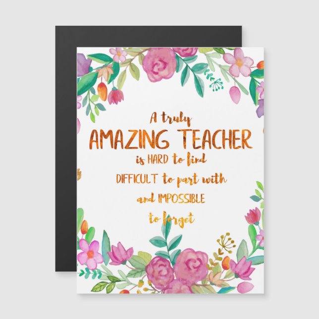 Amazing Teacher Appreciation Gift Sign Thank you (Front/Back)