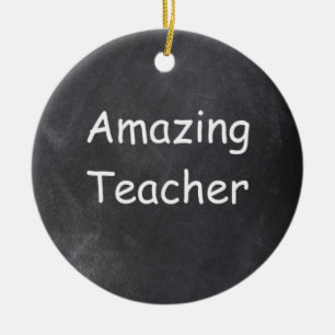 Amazing Teacher Chalkboard Design Gift Idea Ceramic Tree Decoration