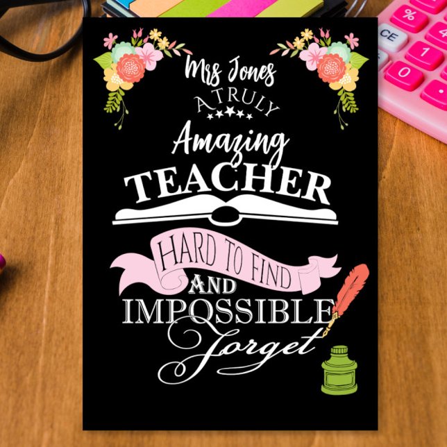 Amazing Teacher Floral Thank You appreciation  (Creator Uploaded)