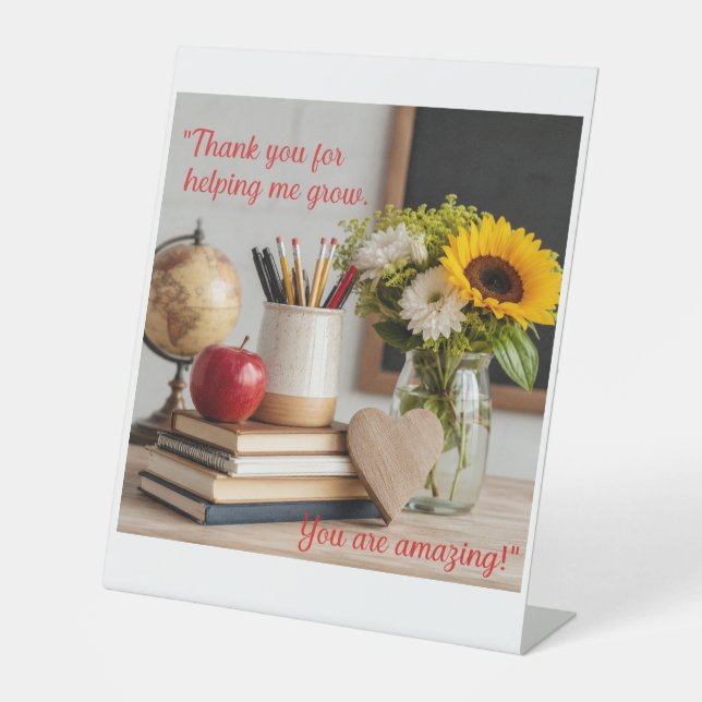 Amazing Teacher Pedestal Sign (Front)